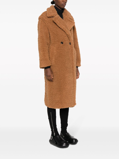 Ugg Gertrude Long Teddy Coat In Beige