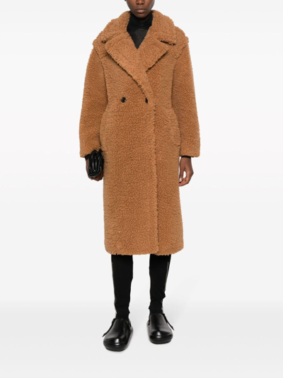 Shop Ugg Teddy Coat In Beige