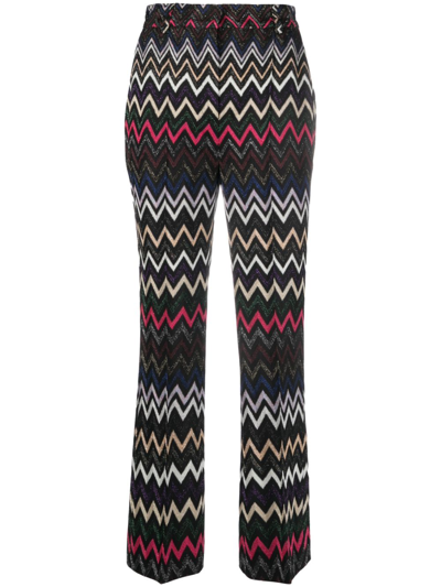 Shop Missoni Zig Zag Pattern Trousers In Multicolor