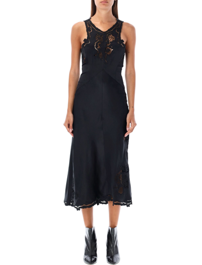 Shop Isabel Marant Jadel Midi Dress Lingerie In Black