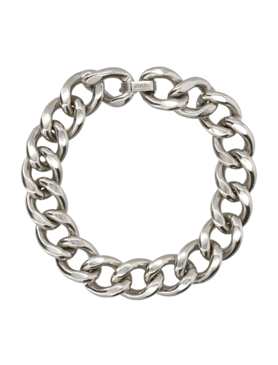 Shop Isabel Marant Bold Chain Necklace In Silver