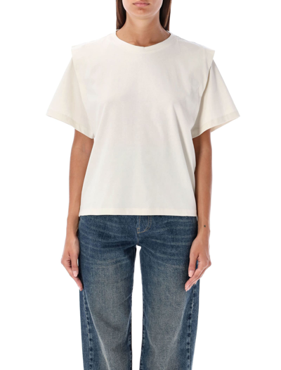 Shop Isabel Marant Zelitos T-shirt In Cream