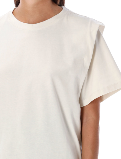 Shop Isabel Marant Zelitos T-shirt In Cream