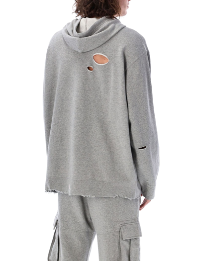 Shop Givenchy Broken Hoodie In Grey