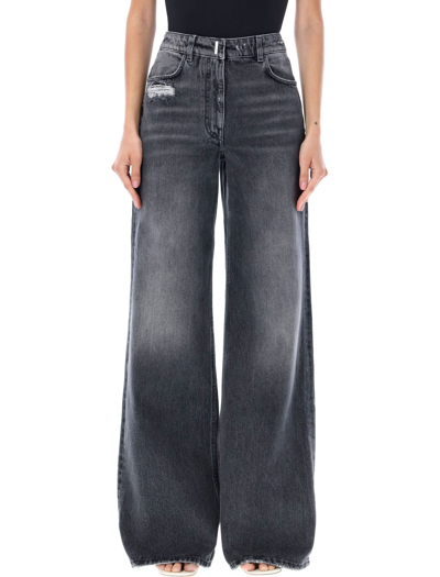 Shop Givenchy Oversized Jeans In Denim In Black