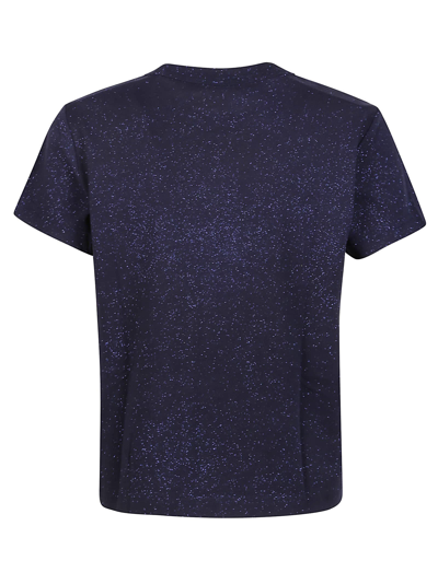 Shop Alexander Wang T Puff Logo Glitter Essential Shrunk T-shirt In Nine Iron