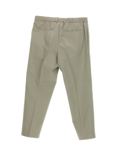 Shop Jil Sander Mid-rise Straight-leg Trousers In Slate Green