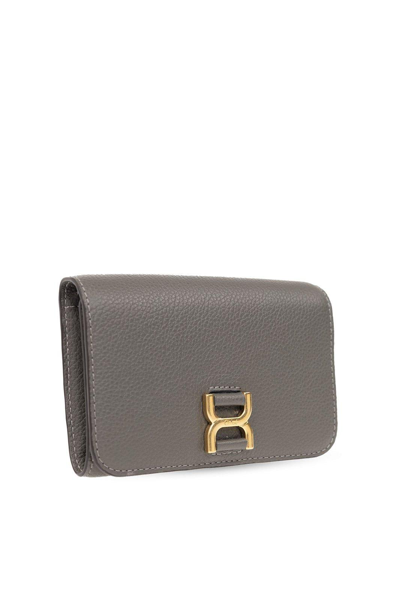 Shop Chloé Marcie Bi-fold Wallet In Elephant Grey