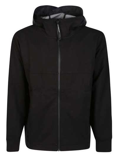 Shop C.p. Company Metropolis Zipped Sweatshirt In Black