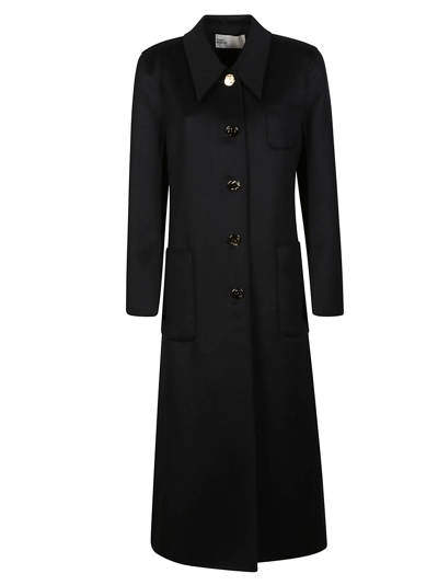 Shop Tory Burch Brushed Long Coat In Black