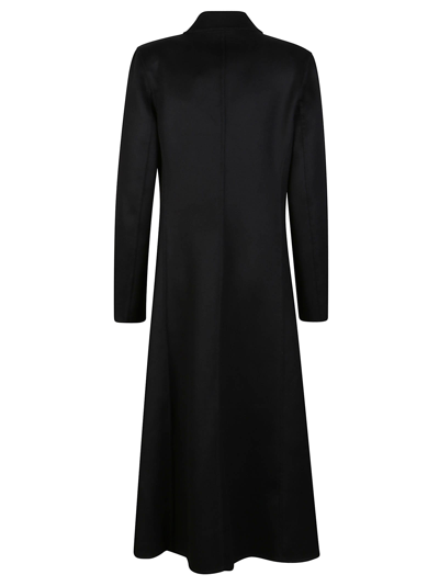 Shop Tory Burch Brushed Long Coat In Black