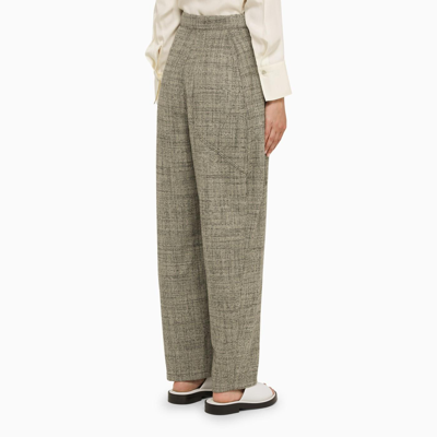 Shop Stella Mccartney Beige Wool Wide Trousers