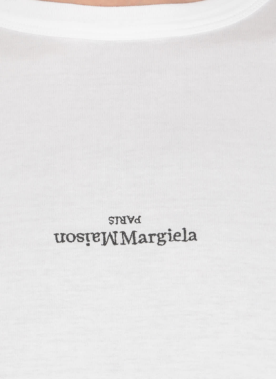 Shop Maison Margiela Logoed T-shirt In White