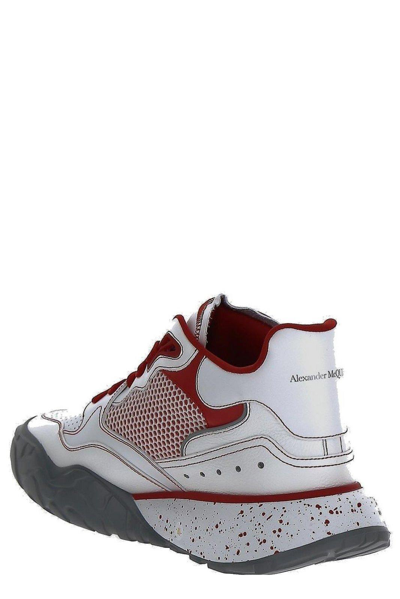 Shop Alexander Mcqueen Court Trainer Mesh Panelled Chunky Sneakers In White