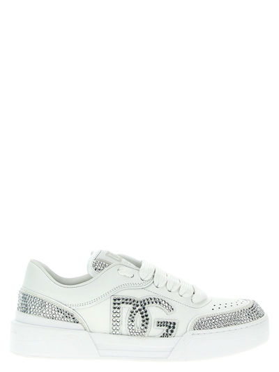 Shop Dolce & Gabbana New Roma Sneakers In White