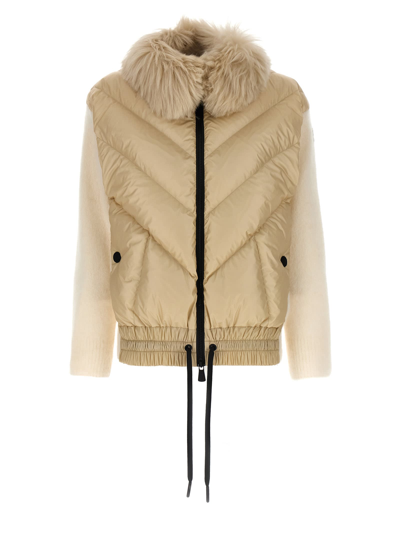 Shop Moncler Bimateraile Cardigan In White