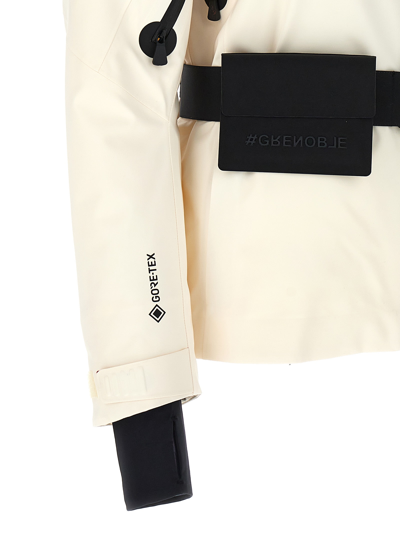 Shop Moncler Vizelle Down Jacket In White/black