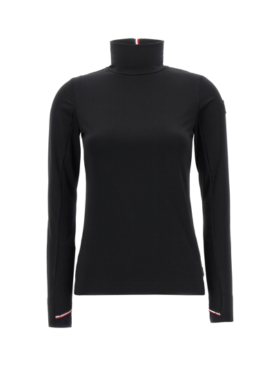 Shop Moncler Technical Jersey In Black