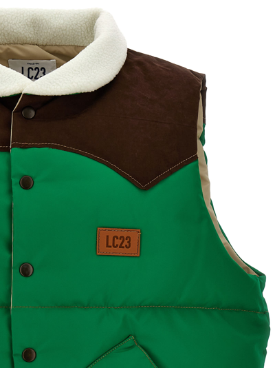 Shop Lc23 Paneled Vest In Green