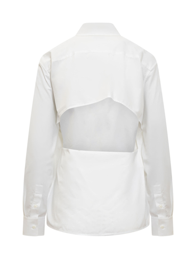 Shop Off-white Poplin Buckle Shirt In White