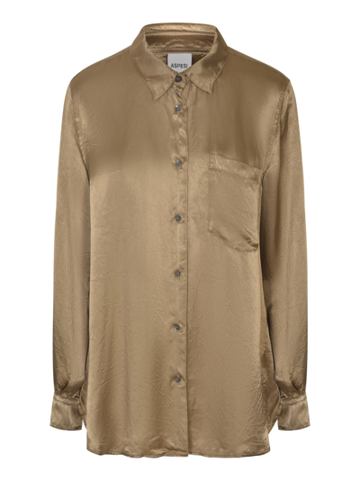 Shop Aspesi Shiny Shirt In Camel
