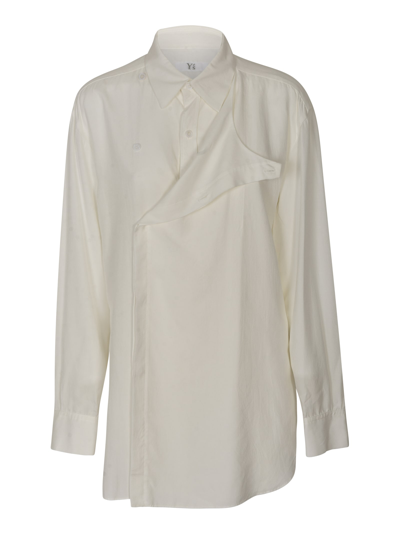 Shop Yohji Yamamoto Wrap Buttoned Concealed Shirt In White