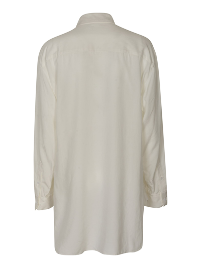Shop Yohji Yamamoto Wrap Buttoned Concealed Shirt In White