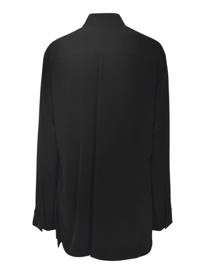 Shop Yohji Yamamoto Wrap Ruffled Shirt In Black