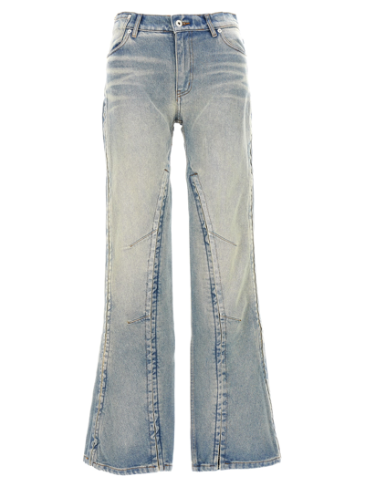 Shop Y/project Hook And Eye Jeans In Blue
