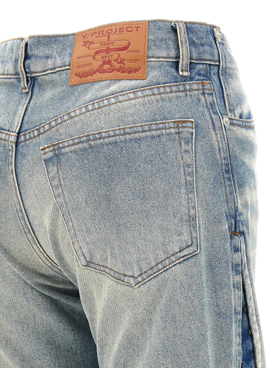 Shop Y/project Hook And Eye Jeans In Blue