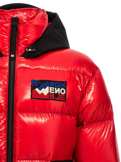 Shop Moncler Marcassin Down Jacket In Red