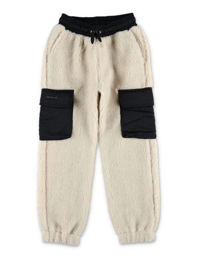 Shop Givenchy Jogging Teddy Pants In Beige