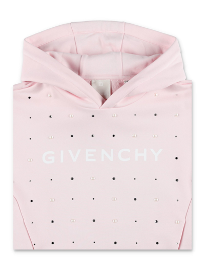 Shop Givenchy Hoodie Logo In Pink