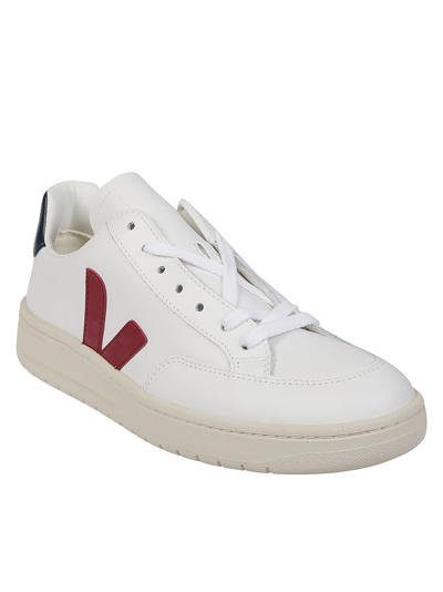 Shop Veja Sneakers V-12 In Extra White/marsala/nautico