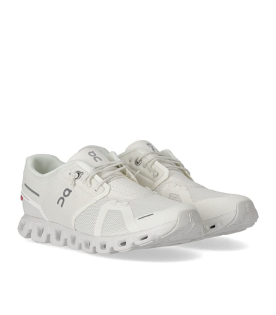 Shop On Cloud 5 Sneakers In White Polyester In Bianco