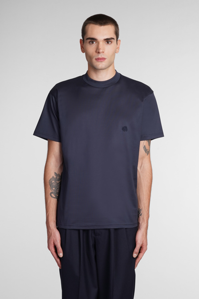 Shop Low Brand T-shirt In Blue Cotton