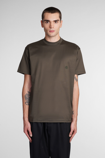 Shop Low Brand T-shirt In Green Cotton