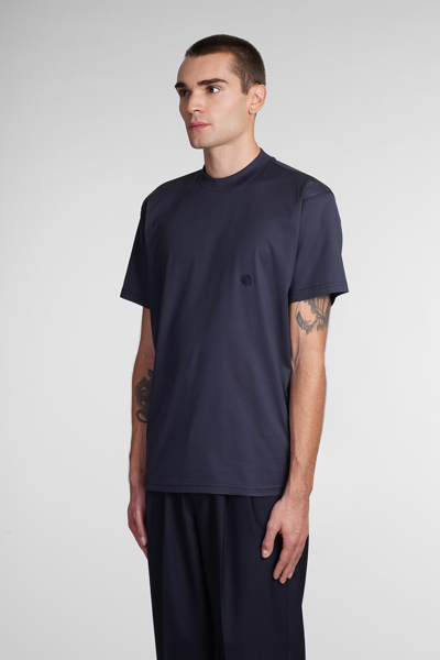 Shop Low Brand T-shirt In Blue Cotton