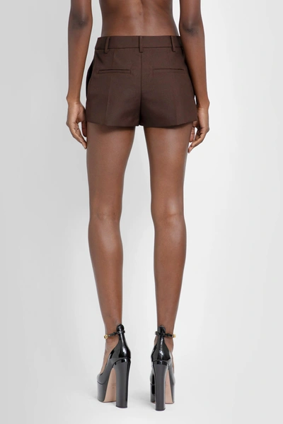 Shop Valentino Woman Brown Shorts