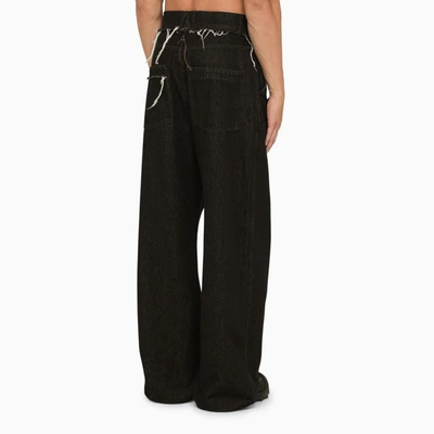 Shop Airei Used-effect Jeans In Black