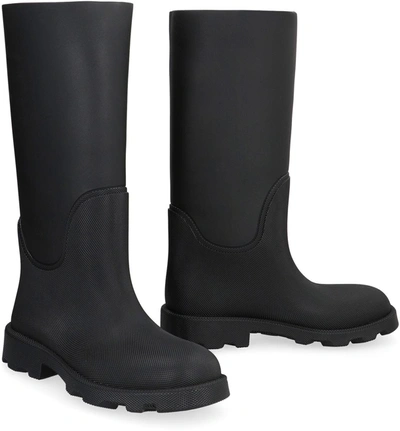 Shop Burberry Marsh Rubber Boots In Black