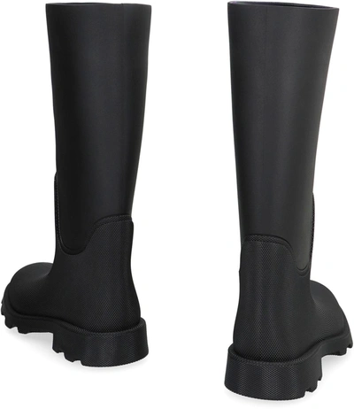 Shop Burberry Marsh Rubber Boots In Black