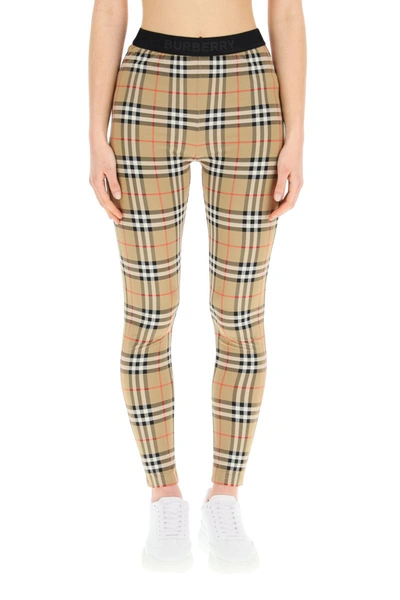 Shop Burberry Vintage Check Belvoir Leggings In Multicolor