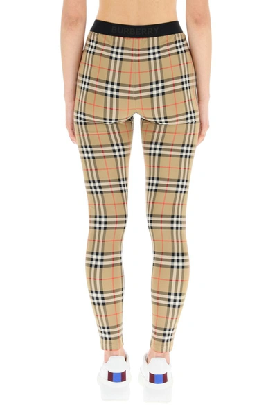 Shop Burberry Vintage Check Belvoir Leggings In Multicolor