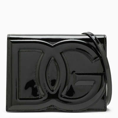 Shop Dolce & Gabbana Dolce&gabbana Patent Dg Logo Bag In Black