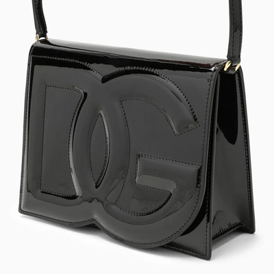 Shop Dolce & Gabbana Dolce&gabbana Patent Dg Logo Bag In Black