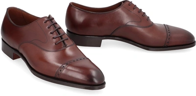 Shop Edward Green Leather Lace-up Shoes In Brown