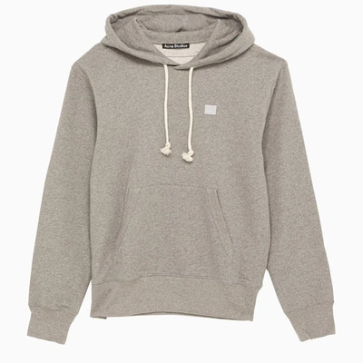 Shop Acne Studios Green Hoodie With Patch In Grey