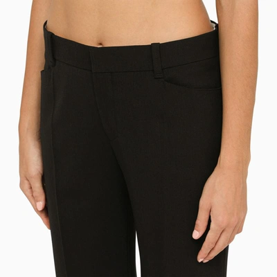 Shop Chloé Flared Trousers In Black