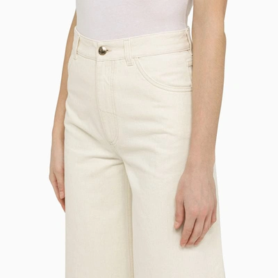 Shop Chloé Milk Coulotte Trousers In White